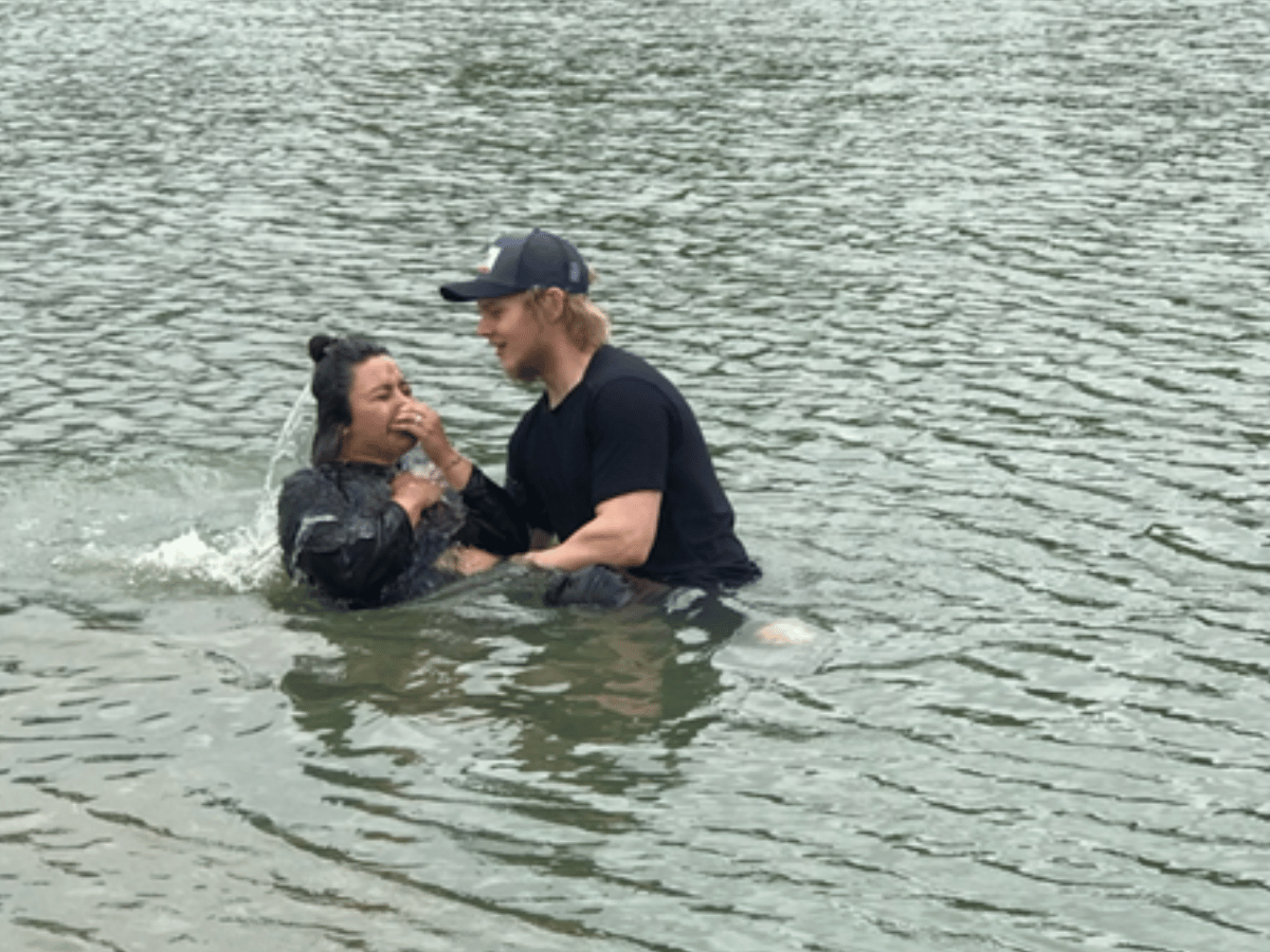 Jordan baptizing JoJo