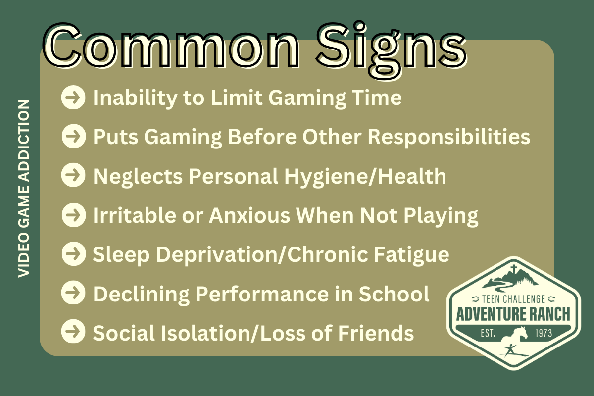 common signs of video game addiction